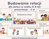 Dzieci budują relacje, dzieląc się i pomagając. Wzmacnia to przyjaźń, szanując różnice i bawiąc się wspólnie.