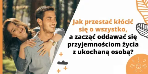 Szczęśliwa para, która chce przestać kłócić się w związku i cieszyć się wspólnym życiem.
