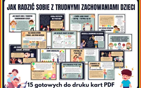 Nieodpowiednie zachowanie dziecka? Zrozum je, ustal zasady i reaguj z szacunkiem. Karty PDF pomogą Ci w trudnych chwilach.