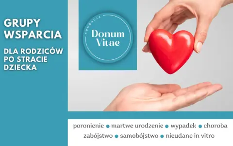 Grupa wsparcia dla rodziców po stracie dziecka. Dłoń podaje serce, symbolizując pomoc po śmierci dziecka.
